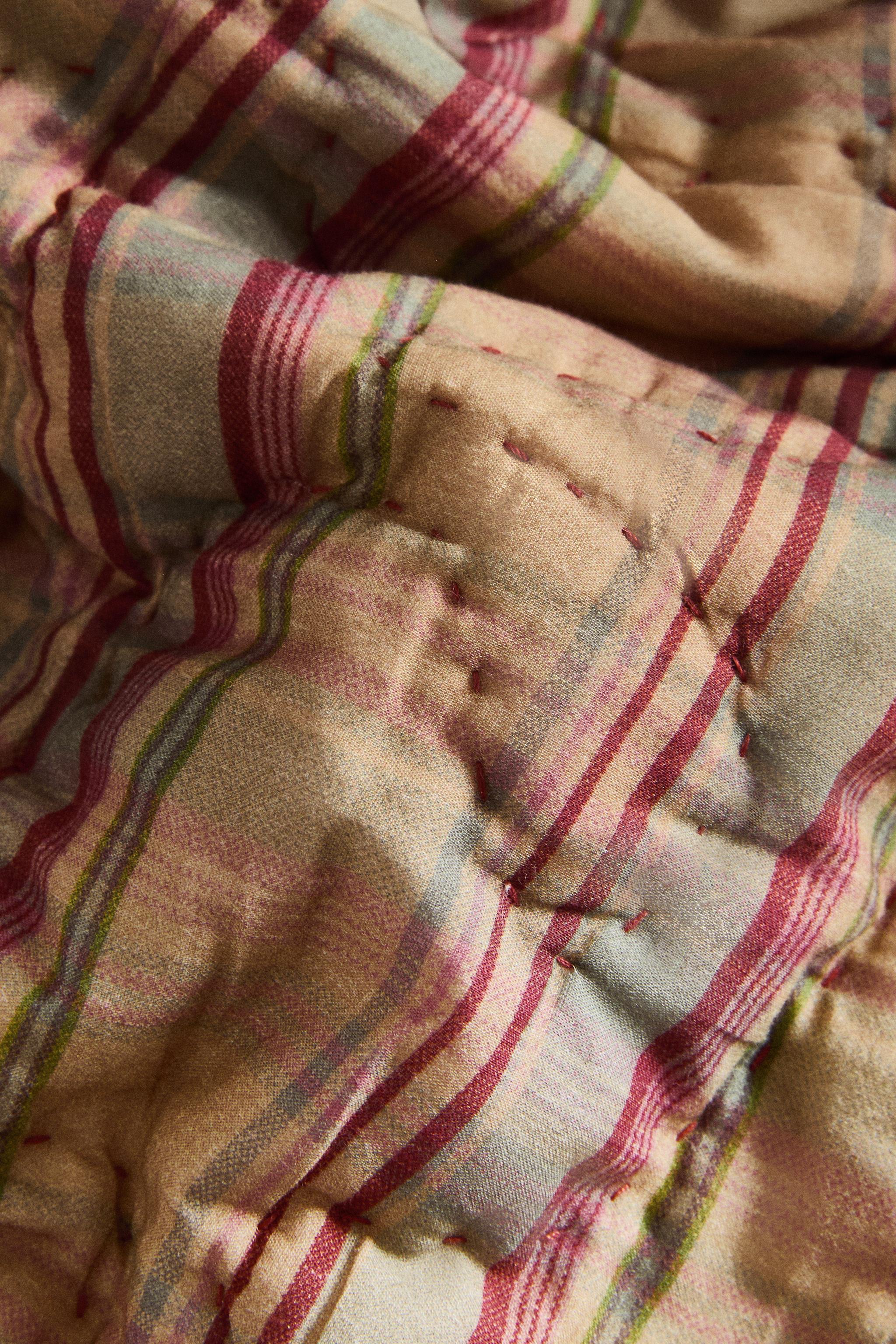 STRIPED COTTON BLANKET